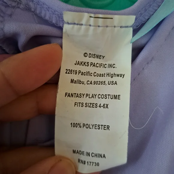 Ariel Mermaid Princess Kids Costume By Disney - Picture 3 of 3